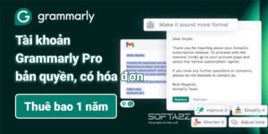 tài khoản Grammarly Pro bản quyền