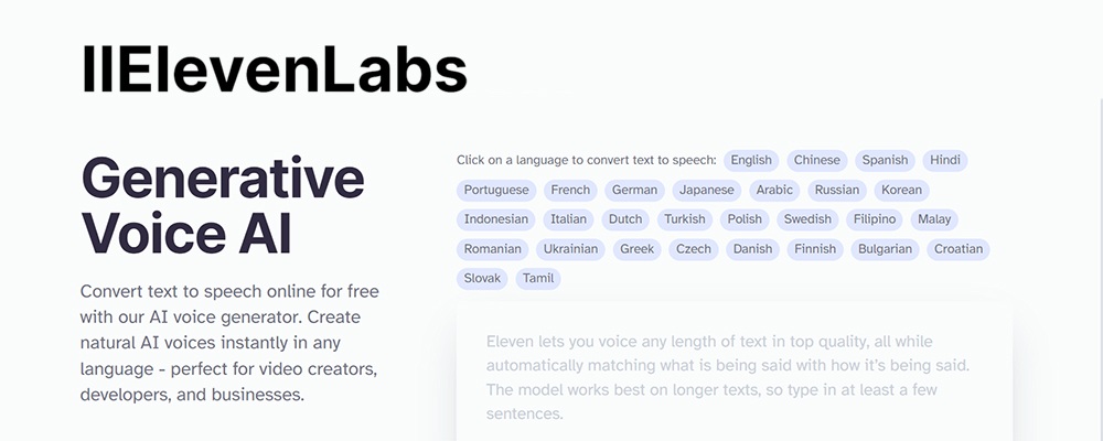 ElevenLabs - Giải pháp giọng đọc AI đỉnh cao