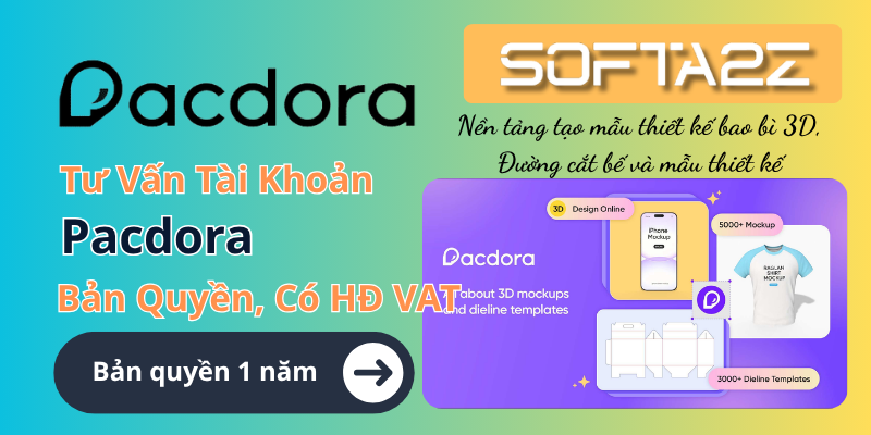 Tư vấn tài khoản Pacdora bản quyền chính hãng – Có VAT tại SoftA2Z