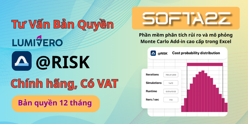 Tư vấn mua @RISK  bản quyền chính hãng có VAT - Phần mềm phân tích rủi ro và mô phỏng Monte Carlo Add-in cao cấp trong Excel