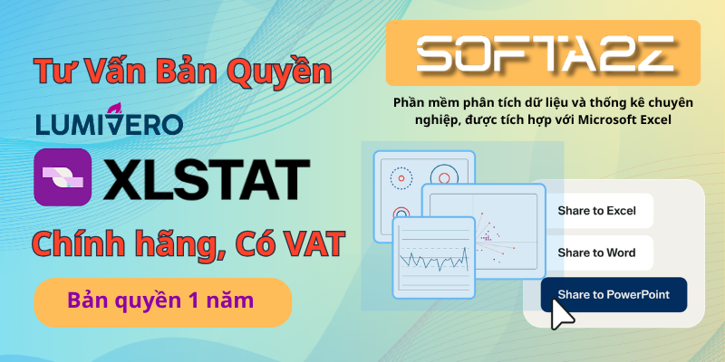 Tư vấn mua XLSTAT bản quyền chính hãng có VAT - Phần mềm phân tích dữ liệu và thống kê chuyên nghiệp, được tích hợp với Microsoft Excel