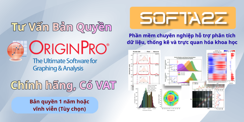 Tư vấn mua OriginPro bản quyền chính hãng có VAT - Phần mềm chuyên nghiệp hỗ trợ phân tích dữ liệu, thống kê và trực quan hóa khoa học