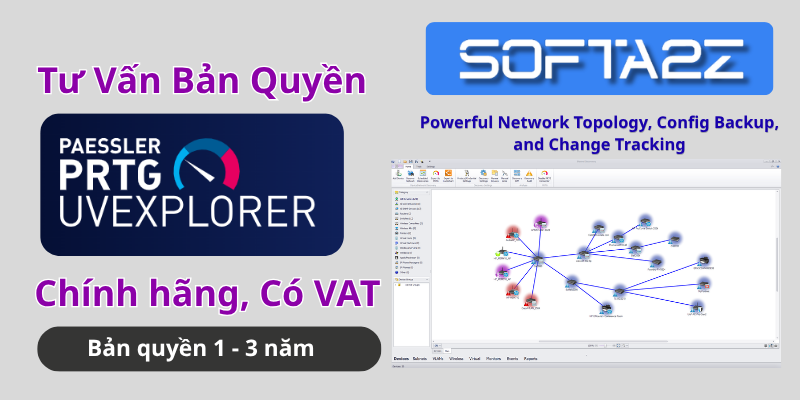 Tư Vấn & Báo Giá PRTG UVexplorer Bản Quyền- Giải pháp tự động vẽ bản đồ mạng (Network Mapping) chuyên sâu cùng PRTG
