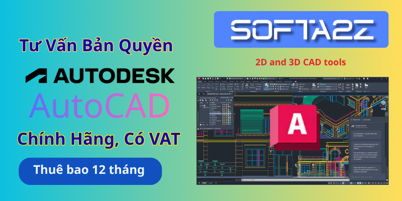 Tư vấn mua bản quyền Autodesk AutoCAD có VAT - Phần mềm thiết kế CAD chuyên nghiệp cho kiến trúc sư, kỹ sư, nhà thiết kế, kỹ thuật viên