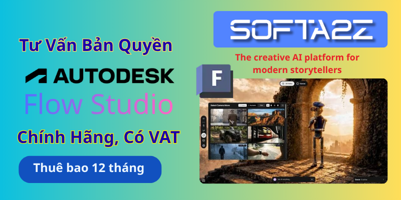 Tư vấn mua bản quyền Autodesk Flow Studio có VAT - Nền tảng Creative AI platform thế hệ mới cho 3D AI, AI animation & VFX