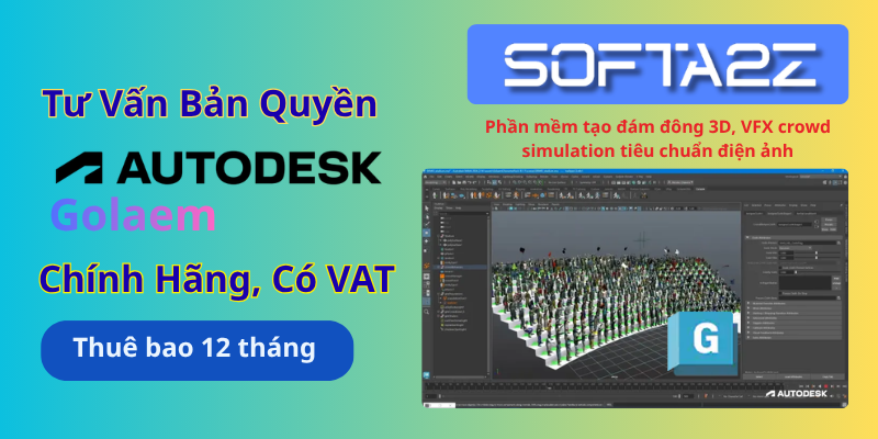 Tư vấn mua bản quyền Autodesk Golaem có VAT - Phần mềm tạo đám đông 3D, VFX crowd simulation tiêu chuẩn điện ảnh
