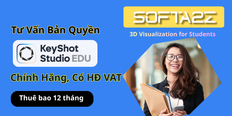Tư vấn mua bản quyền KeyShot Studio EDU có VAT - Phần mềm trực quan hóa 3D dành cho sinh viên, giúp người học biến các mô hình và ý tưởng thiết kế thành hình ảnh 3D trực quan