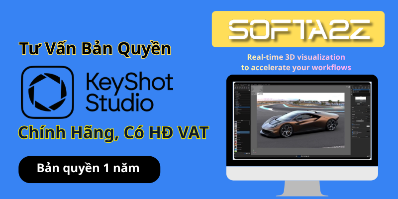 Tư vấn mua bản quyền KeyShot Studio 2026 có VAT - Phần mềm trực quan hóa 3D chuyên nghiệp, giúp biến dữ liệu CAD và mô hình 3D thành hình ảnh