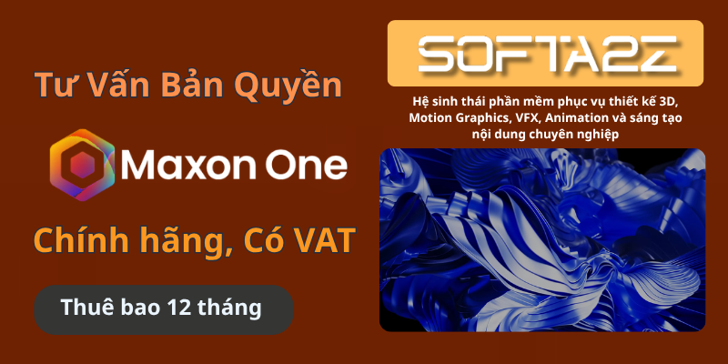 Tư vấn mua Maxon One bản quyền có VAT - Hệ sinh thái phần mềm phục vụ thiết kế 3D, Motion Graphics, VFX, Animation và sáng tạo nội dung chuyên nghiệp
