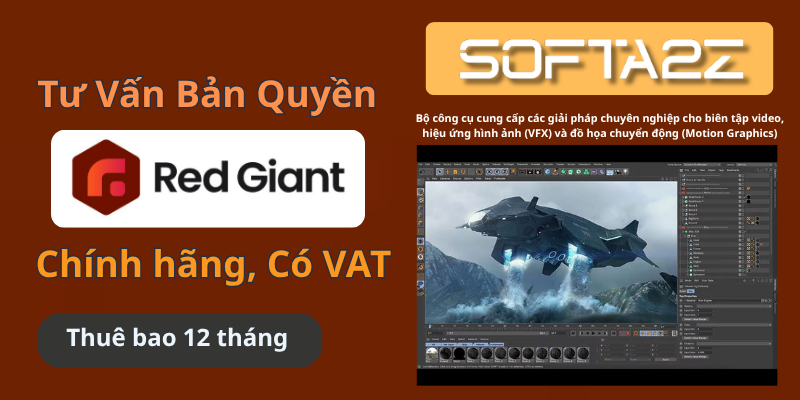Tư vấn mua Maxon Red Giant bản quyền có VAT - Bộ công cụ cung cấp các giải pháp chuyên nghiệp cho biên tập video, hiệu ứng hình ảnh (VFX) và đồ họa chuyển động (Motion Graphics)
