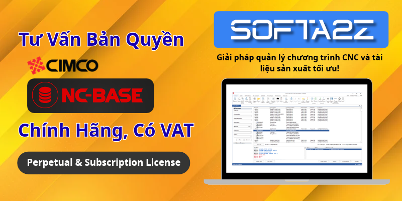 CIMCO NC-Base Bản Quyền Chính Hãng Có VAT - Giải pháp quản lý chương trình CNC và tài liệu sản xuất tối ưu!