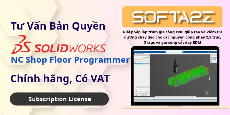 NC Shop Floor Programmer Bản Quyền Chính Hãng Có VAT - Giải pháp lập trình gia công CNC giúp tạo và kiểm tra đường chạy dao cho các nguyên công phay 2,5 trục, 3 trục và gia công cắt dây EDM