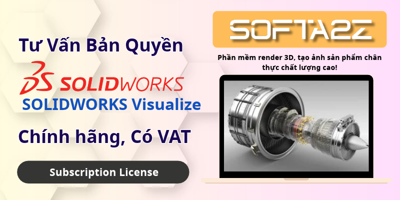 SOLIDWORKS Visualize Bản Quyền Chính Hãng Có VAT - Phần mềm render 3D, tạo ảnh sản phẩm chân thực chất lượng cao!