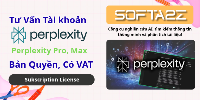 Tài Khoản Perplexity Bản Quyền Chính Hãng Có VAT - Công cụ nghiên cứu AI, tìm kiếm thông tin thông minh và phân tích tài liệu!