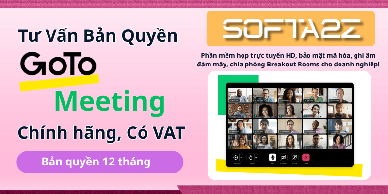 GoTo Meeting Bản Quyền Chính Hãng Có VAT - Phần mềm họp trực tuyến HD, bảo mật mã hóa, ghi âm đám mây, chia phòng Breakout Rooms cho doanh nghiệp!