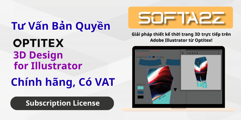 Optitex 3D Design for Illustrator Bản Quyền Chính Hãng Có VAT - Giải pháp thiết kế thời trang 3D trực tiếp trên Adobe Illustrator từ Optitex!