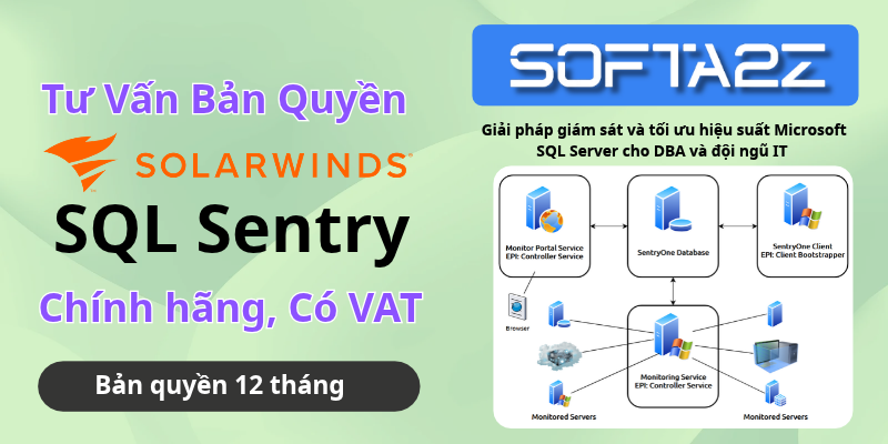 SolarWinds SQL Sentry Bản Quyền Chính Hãng Có VAT - Giải pháp giám sát và tối ưu hiệu suất Microsoft SQL Server cho DBA và đội ngũ IT