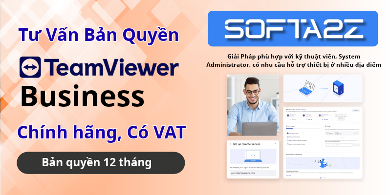 TeamViewer Business Bản Quyền Chính Hãng Có VAT - Giải Pháp phù hợp với kỹ thuật viên, System Administrator, có nhu cầu hỗ trợ thiết bị ở nhiều địa điểm