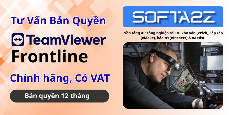 TeamViewer Frontline Bản Quyền Chính Hãng Có VAT - Nền tảng AR công nghiệp tối ưu kho vận (xPick), lắp ráp (xMake), bảo trì (xInspect) & xAssist!